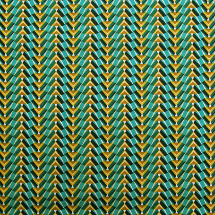 Tissu coton imprimé Pharaon Vert