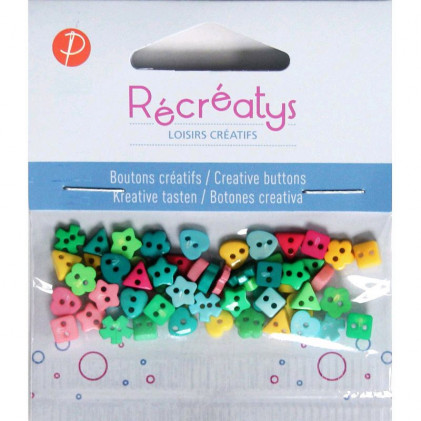 Assortiment de boutons créatifs Récréatys Multicolore