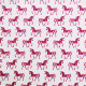 Tissu coton imprimé Oeko-Tex Unicorn Rose fuchsia