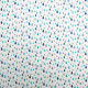 Tissu coton Oeko-Tex imprimé Goutte Blanc / Bleu