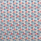 Tissu coton œko-tex imprimé ABISCO Bleu marine