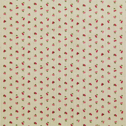 Tissu coton imprimé Cherry Rose