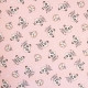 Tissu coton Oeko-Tex imprimé Pandas BLUSH / VANILLE