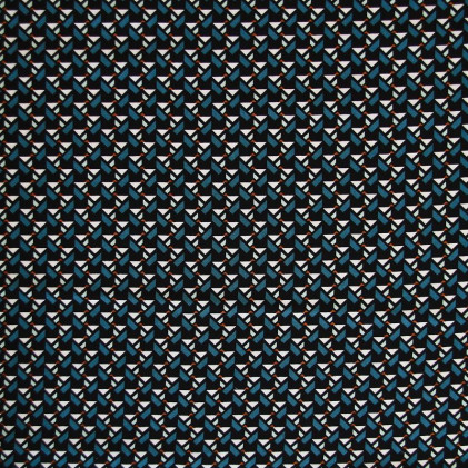 Tissu viscose imprimé Bateaux bleu