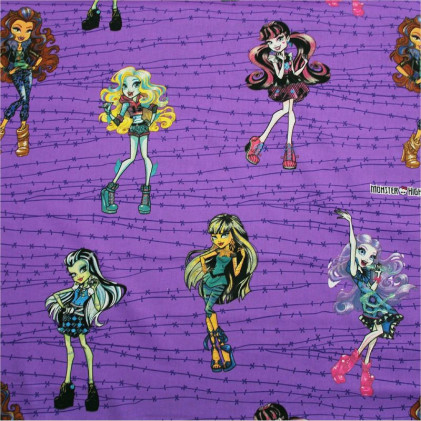 Tissu enfant Monster High Violet