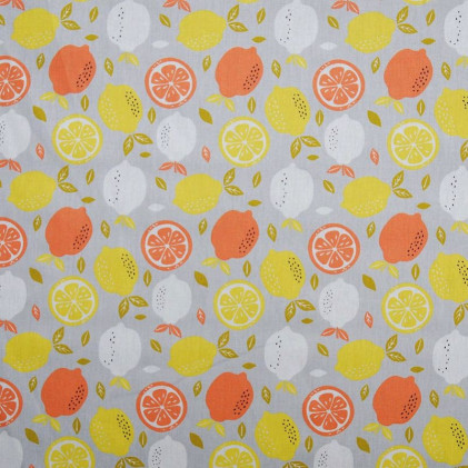 Tissu coton Oeko-Tex imprimé Lemon