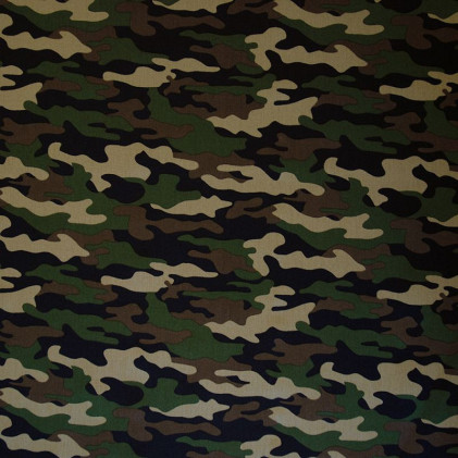 Tissu coton Oeko-Tex imprimé Camouflage
