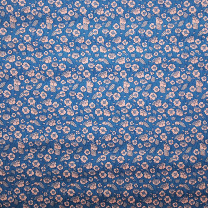 Tissu coton imprimé Fleurs Coupées