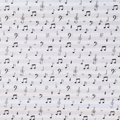 Tissu coton imprimé Musica