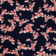 Tissu jersey imprimé Fleurs de Cerisier Bleu marine