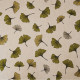 Tissu faux lin   imprimé Ginkgo  Vert