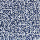 Tissu coton BIO imprimé Garden Bleu marine
