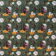 Tissu coton Bio Halloween Citrouilles Vert