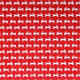 Tissu patchwork Rabbits Rouge / Blanc