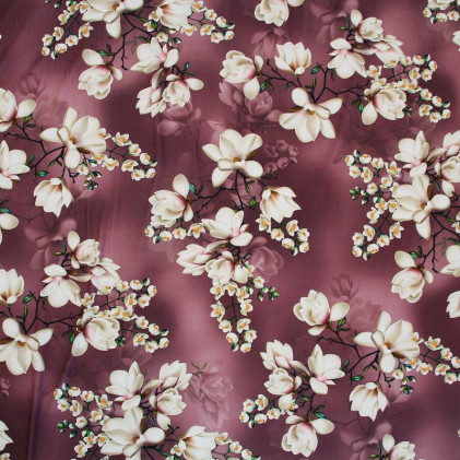Tissu jersey imprimé Cerisier Rose