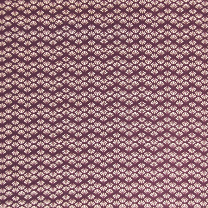 Tissu popeline imprimé Coquilles Violet