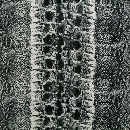 Tissu mousseline imprimée Reptil  Noir