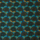 Tissu coton enduit imprimé Assam Bleu