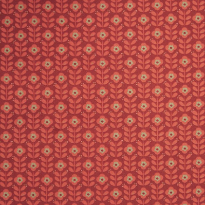 Tissu coton enduit Scandi Terracotta