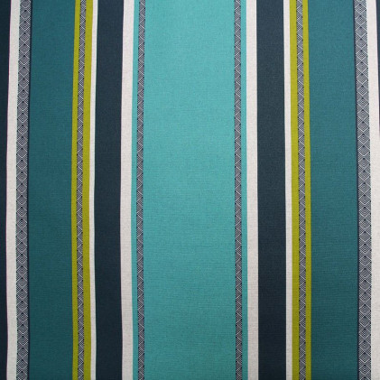 Tissu coton enduit Zazpiak Vert / Bleu