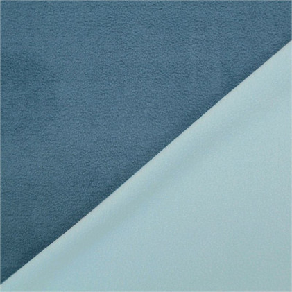 Tissu polaire double face Domia Bleu / Bleu ciel