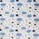 Tissu Minky bulle imprimé Nuages Blanc / Bleu