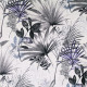 Tissu lin Palm Gris / Violet