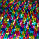 Tissu à paillettes multicolore Multicolore