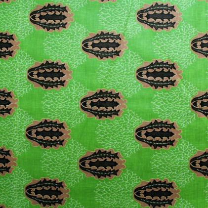 Tissu coton imprimé Wax Soha Vert