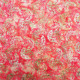 Tissu coton Batik fait main Pissenlit Rose / Vert