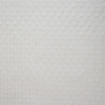 Tissu voile de coton plumetis Lurex Blanc
