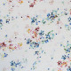 Tissu coton viscose Fleurs aquarelle Blanc