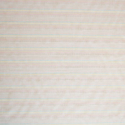 Tissu voile de coton brodé Ray Blanc / Couleurs