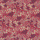 Tissu coton imprimé Fleuri Bordeaux