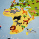 Feutrine tapis de jeu Carte du monde Multicolore