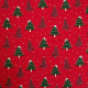 Tissu coton Noël imprimé Sapins de Noël Rouge