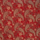 Tissu coton Noël imprimé Cachemire Rouge