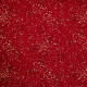 Tissu coton Noël imprimé Fleurs de Noël Rouge