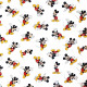 Tissu coton Bio Disney Mickey Blanc