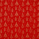 Tissu coton BIO imprimé Sapin Doré Rouge