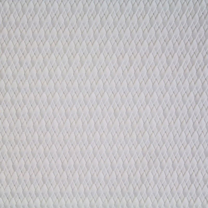 Tissu simili Tresse Blanc