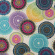 Tissu toile Oeko-Tex imprimée Mandala Multicolore