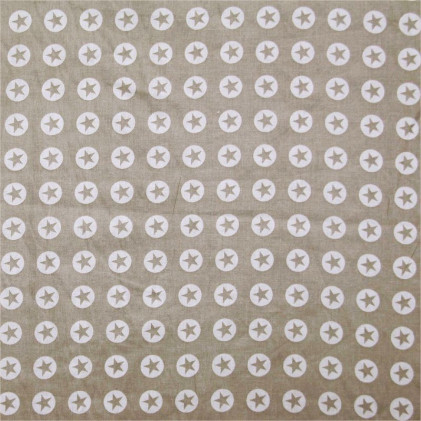 Tissu coton imprimé Circle Beige