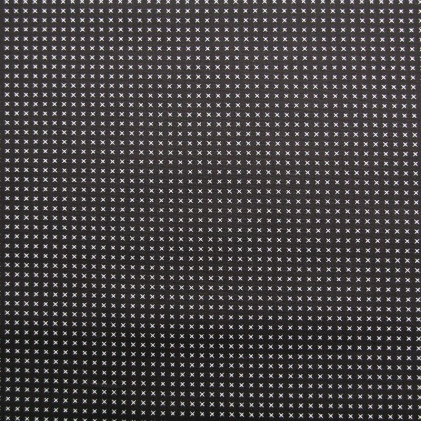 Tissu coton extensible Crossy Noir