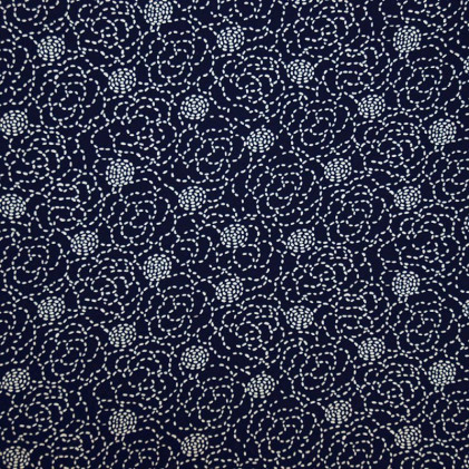 Tissu imprimé Pointillées Bleu marine
