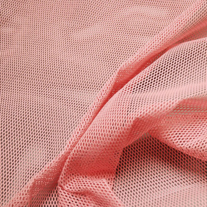 Tissu maille filet Bio coloré Rose bonbon