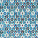 Tissu coton imprimé Oeko-Tex Plumes de paon Bleu