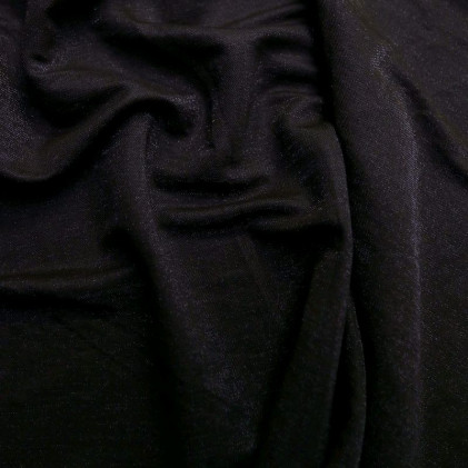 Tissu viscose Brillant Noir