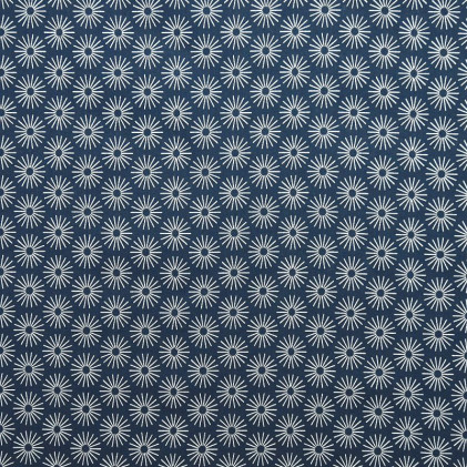 Tissu coton Oeko-Tex Umbrella Bleu