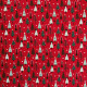Tissu coton imprimé Sapins de Noël Rouge